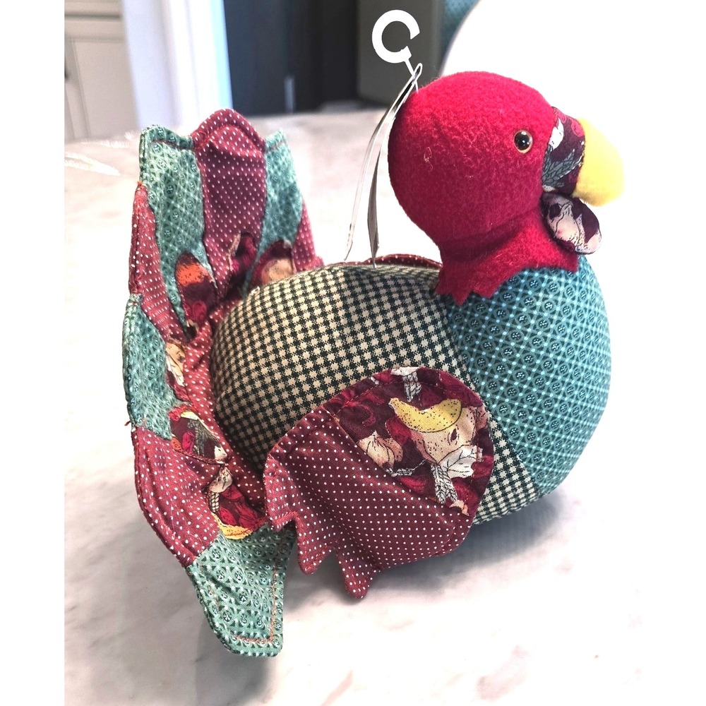 NWT 90s VTG Patchwork Thanksgiving Turkey Gibson Greetings‎ Calico Crafts